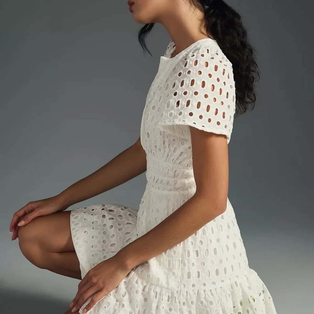 PLUS Anthropologie The Somerset Mini Dress: Eyelet Edition Size 3X $160.00 - Picture 5 of 8